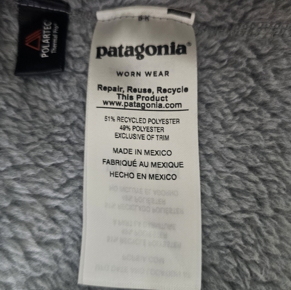 Patagonia Re-Tool Snap-T Fleece Gray Thermal Pullover Sz Medium - Picture 7 of 7